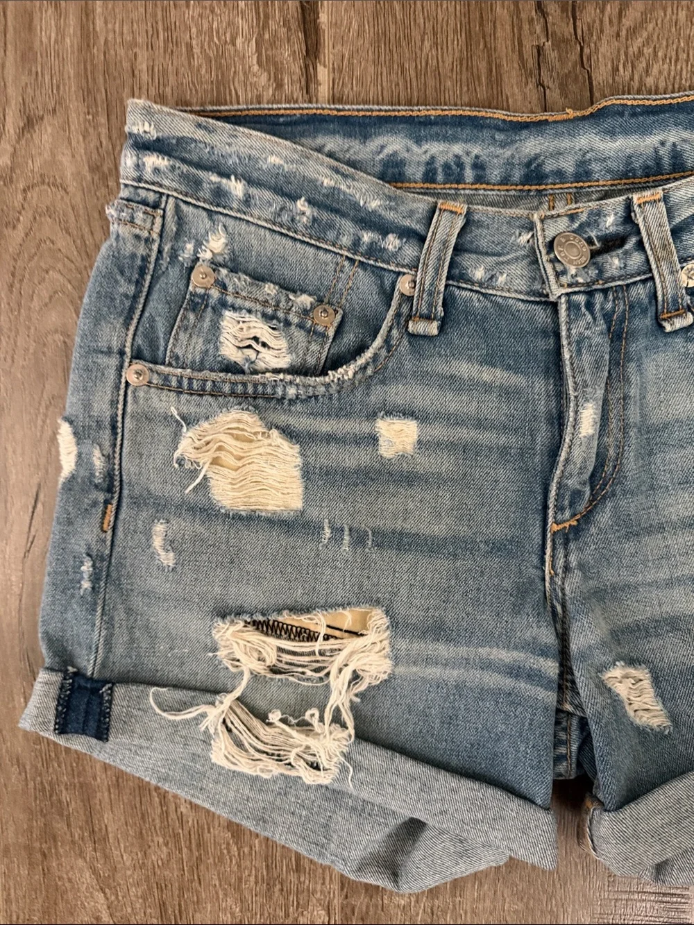 rag & bone distressed denim shorts